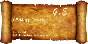 Gödény Ervin névjegykártya