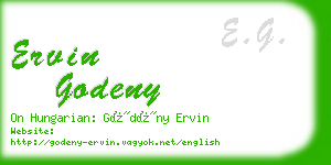 ervin godeny business card